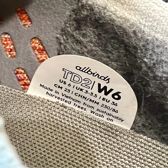 Allbirds Tree Dasher 2 (TD2) Aqua Running Tennis Shoe - Size 6 - Picture 12 of 13